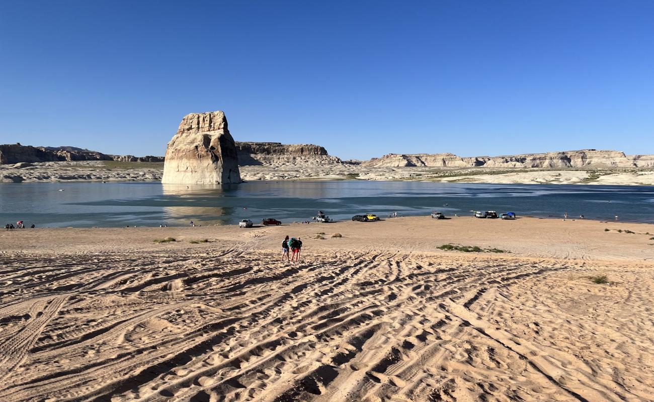 Lone Rock Beach'in fotoğrafı bej kum ve kayalar yüzey ile