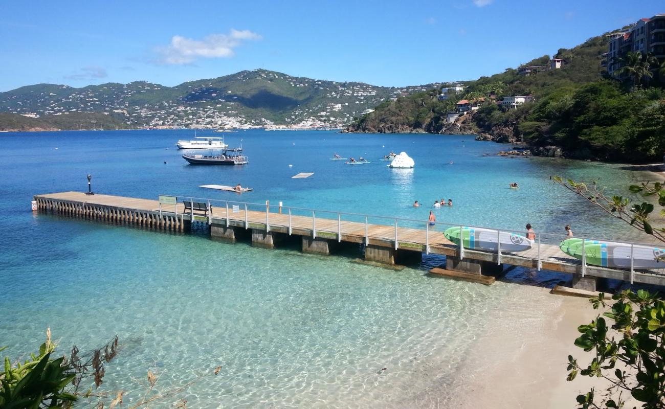 Pacquereau Bay beach'in fotoğrafı i̇nce bej kum yüzey ile