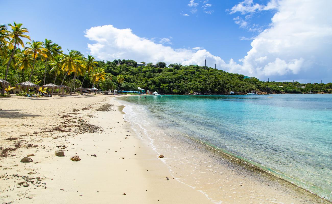 Honeymoon beach'in fotoğrafı parlak ince kum yüzey ile