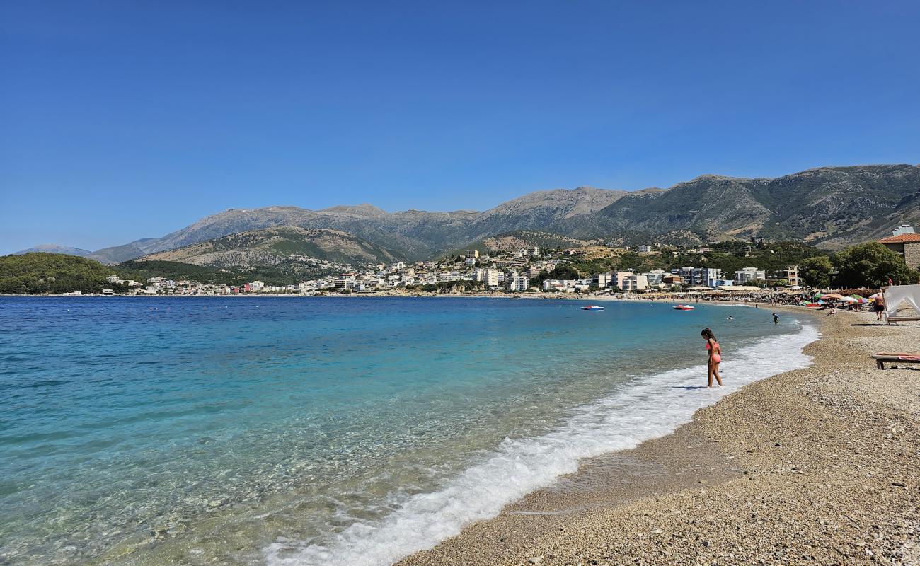 Potami Beach'in fotoğrafı bej kum ve çakıl yüzey ile