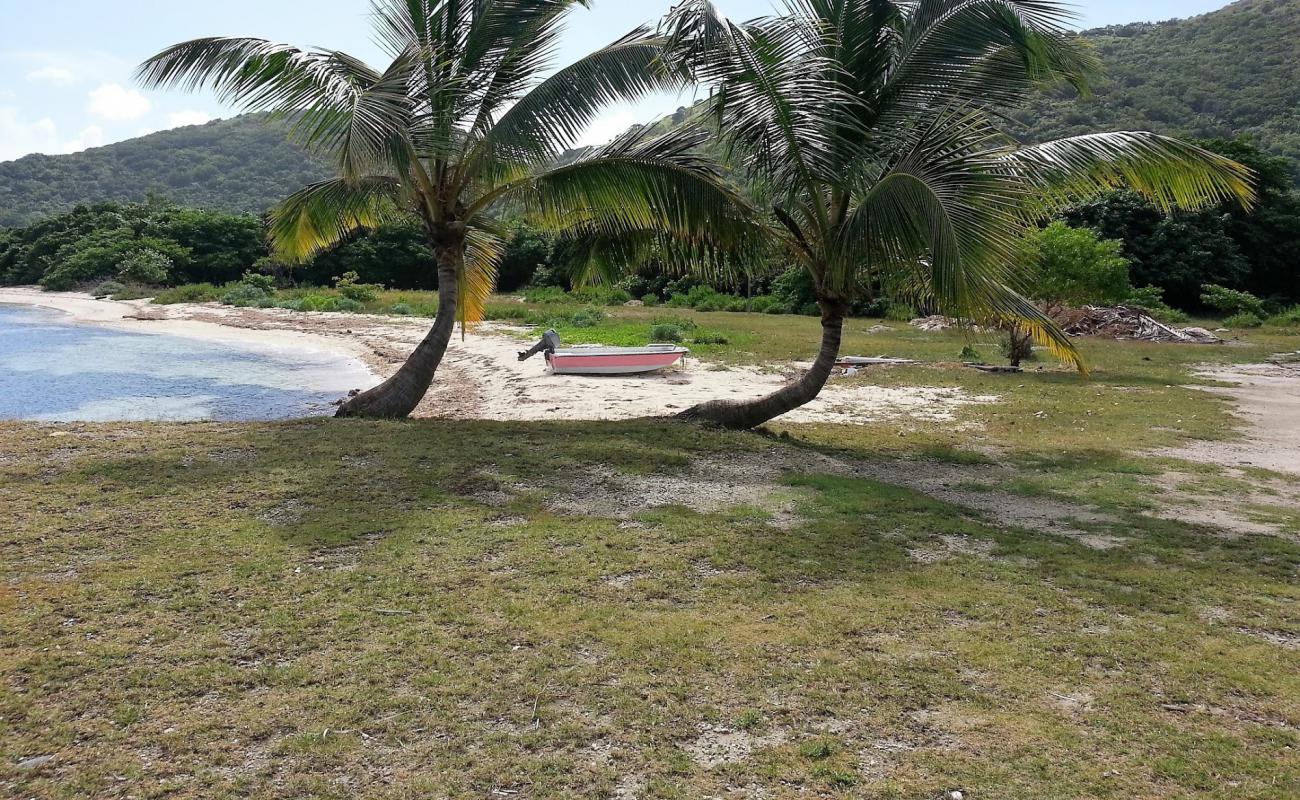 Diamond Cay beach'in fotoğrafı açık bej kum yüzey ile