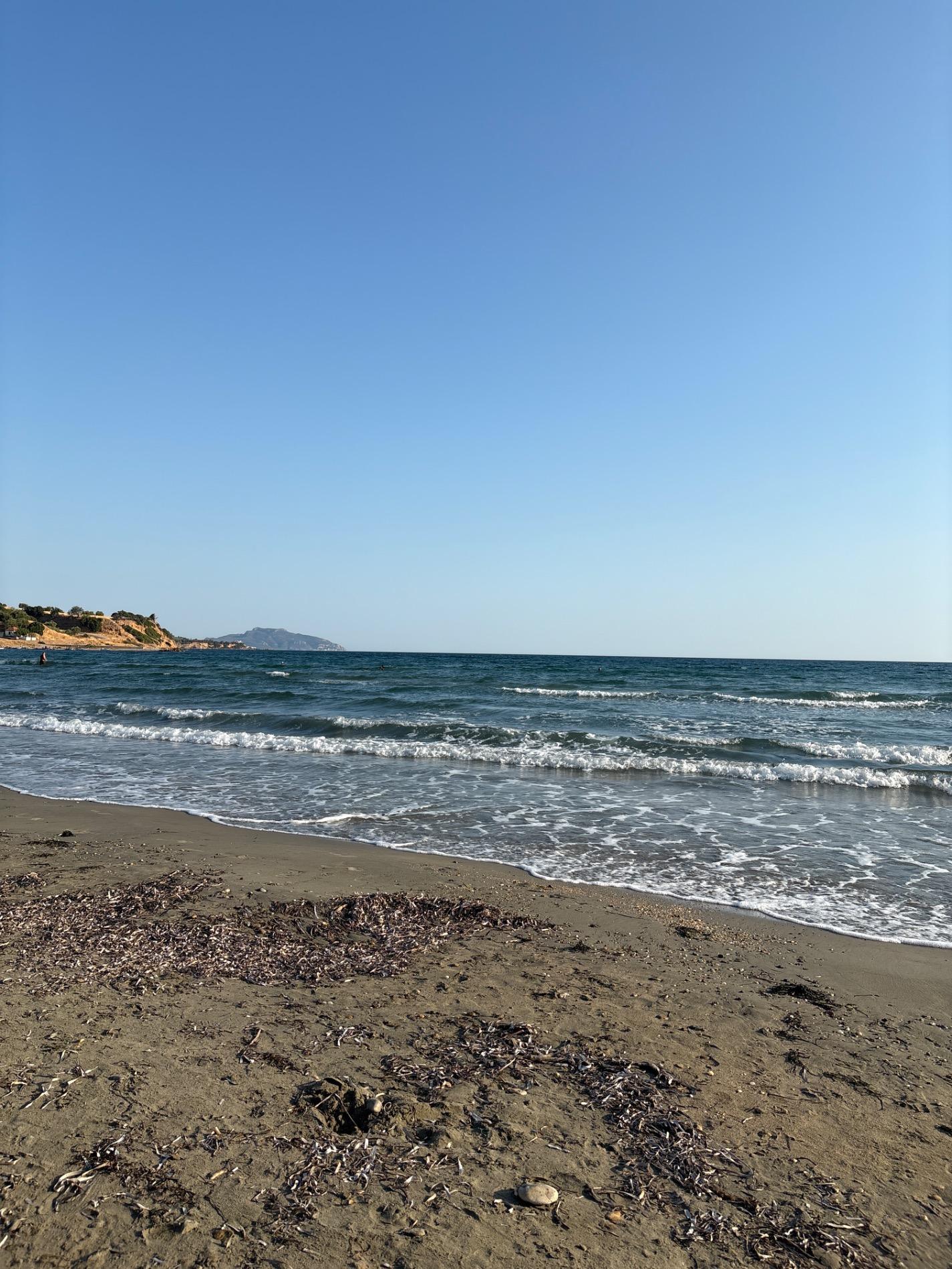 Kokkinia beach'in fotoğrafı geniş bir kıyı şeridi ile birlikte
