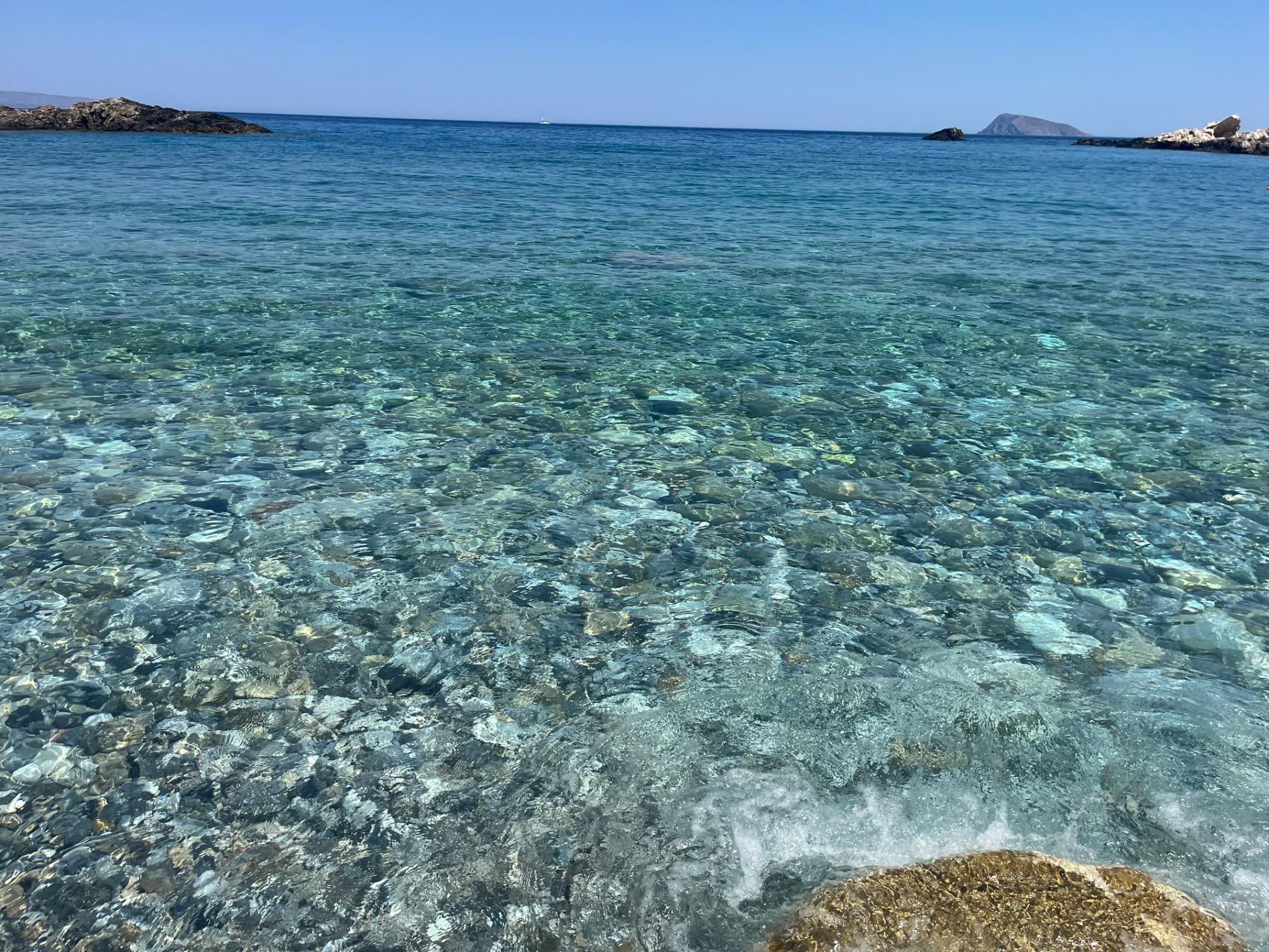 Frouzis beach'in fotoğrafı uçurumlarla desteklenmiş